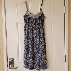 Nathalie Chaize Stone Spaghetti Mini Dress
